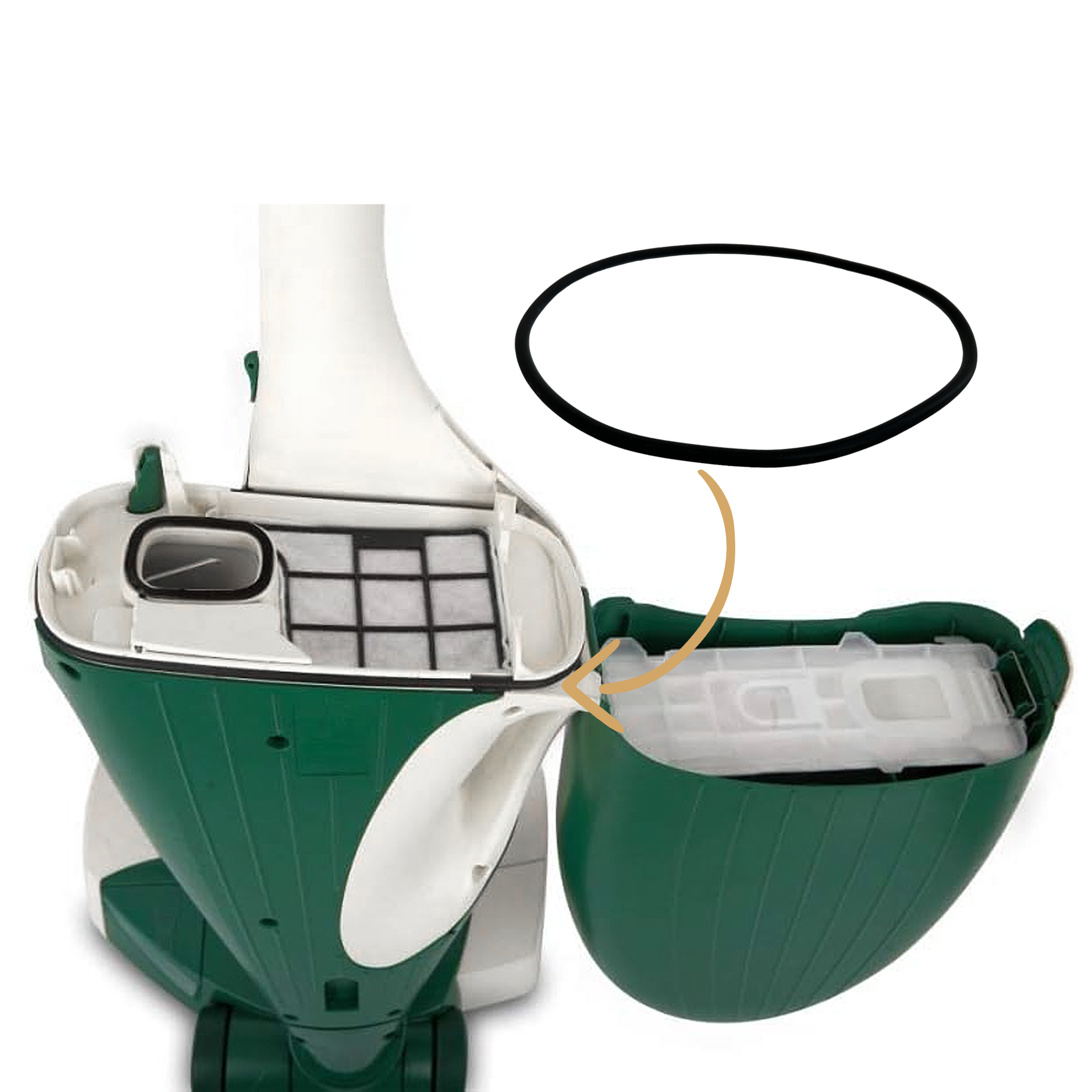 Folletto VK135 VK136 - Guarnizione Unità Filtro Originale Vorwerk